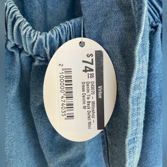 Denim dress with tie back, Mittoshop brand, nwt - Picture 7 of 14